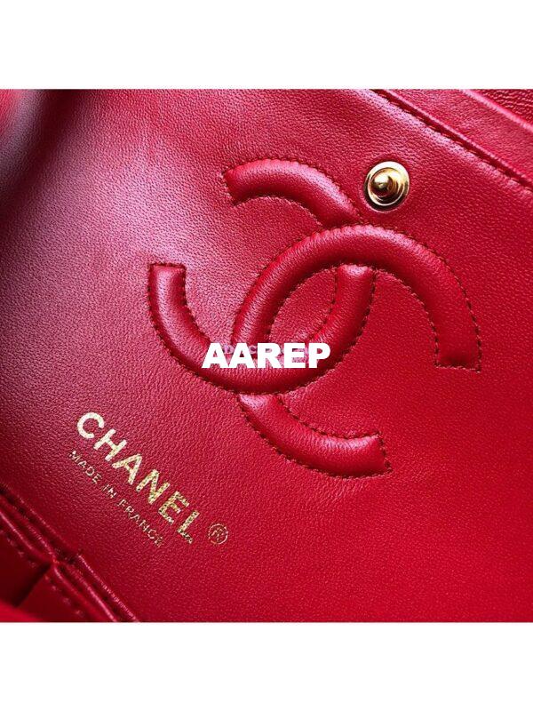 Replica Chanel Classic Flap Lambskin Red Bag 7