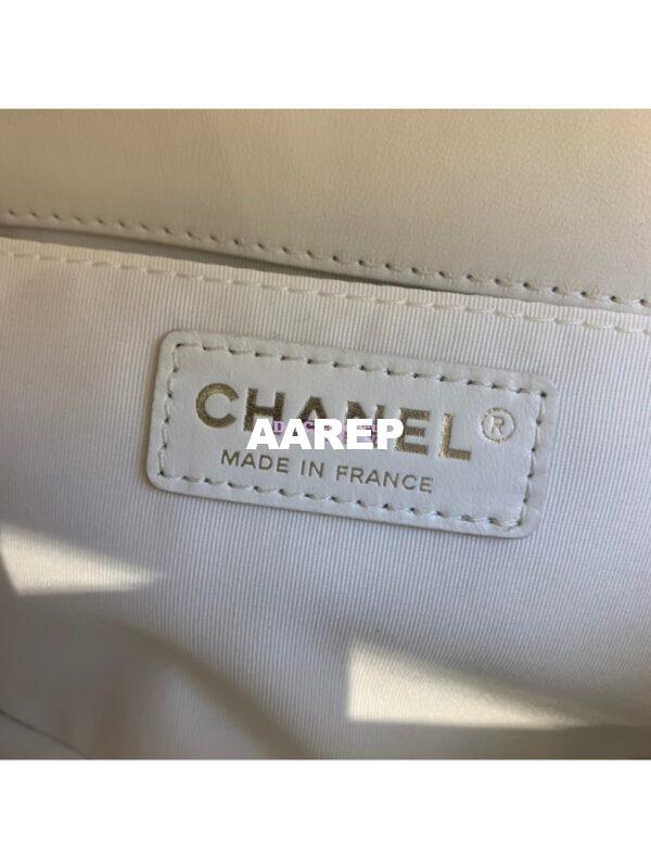 Replica Chanel Le boy Lambskin Bag White 8