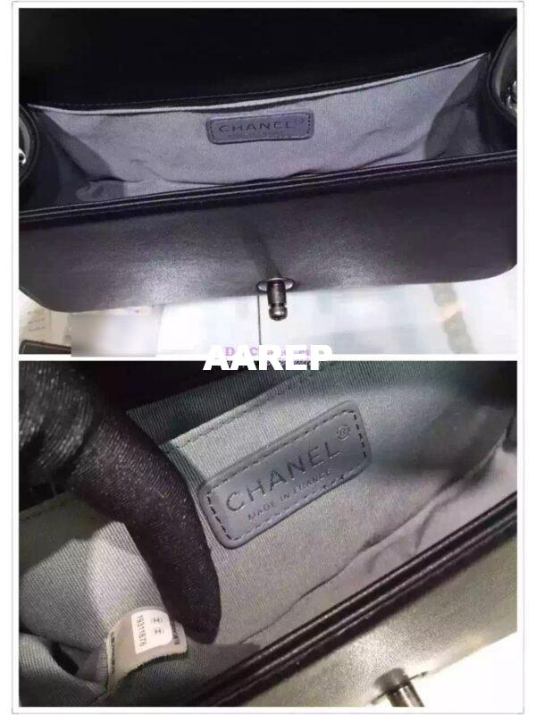 Replica Chanel Quilted Boy Flap Bag in Black 10