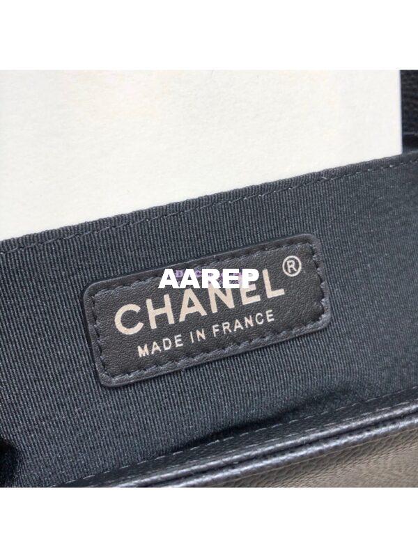Replica Chanel Le boy Caviar Black Bag with Aged Ruthenium Hardware 17
