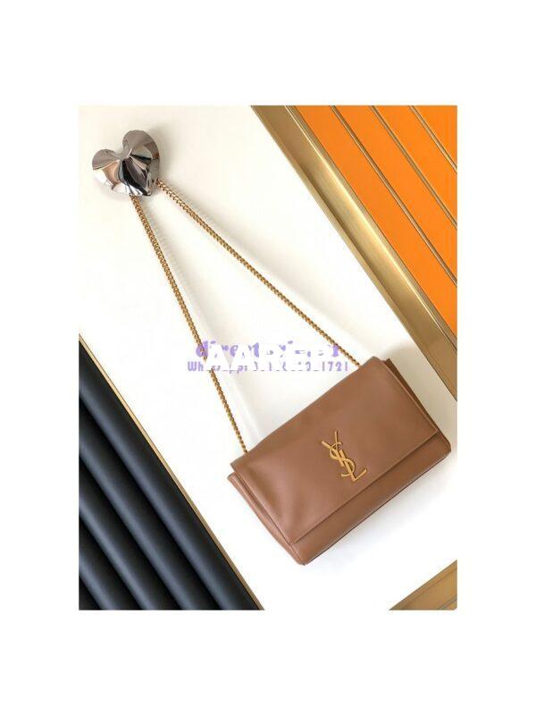 Replica YSL Saint Laurent Kate Medium Reversible In Suede And Smooth Leather 553804 Tan 3