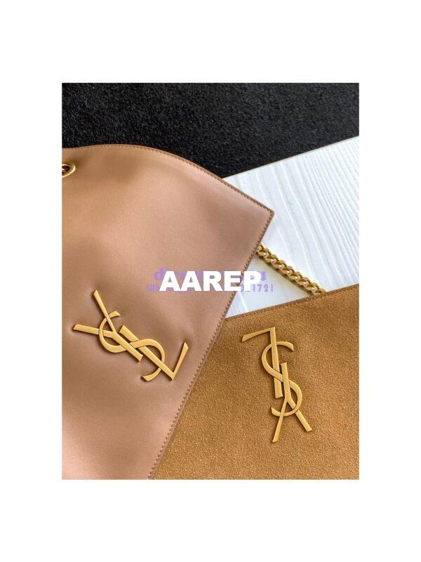 Replica YSL Saint Laurent Kate Medium Reversible In Suede And Smooth Leather 553804 Tan 8