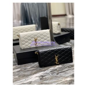 Replica YSL Saint Laurent Kate 99 Supple In Quilted Lambskin Black 676628