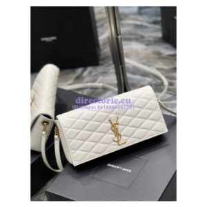Replica YSL Saint Laurent Kate 99 Supple In Quilted Lambskin White 676628
