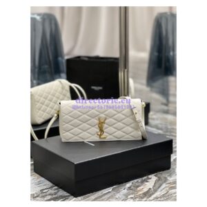 Replica YSL Saint Laurent Kate 99 Supple In Quilted Lambskin White 676628 2