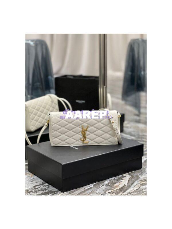 Replica YSL Saint Laurent Kate 99 Supple In Quilted Lambskin White 676628 4