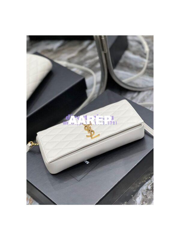 Replica YSL Saint Laurent Kate 99 Supple In Quilted Lambskin White 676628 9