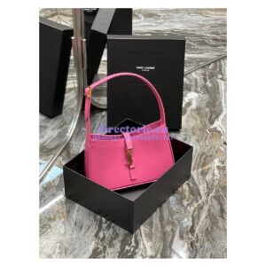 Replica YSL Saint Laurent Le 5 à 7 hobo bag in Pink calfskin Smooth leather 2