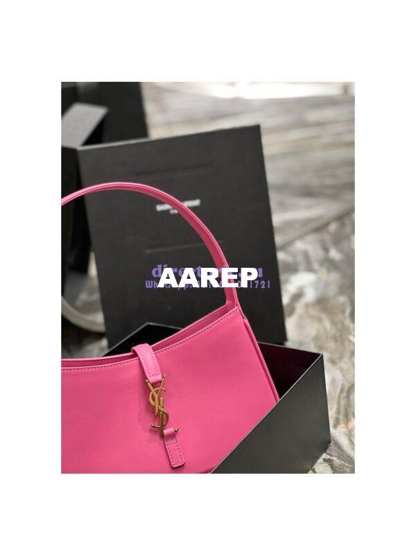 Replica YSL Saint Laurent Le 5 à 7 hobo bag in Pink calfskin Smooth leather 6