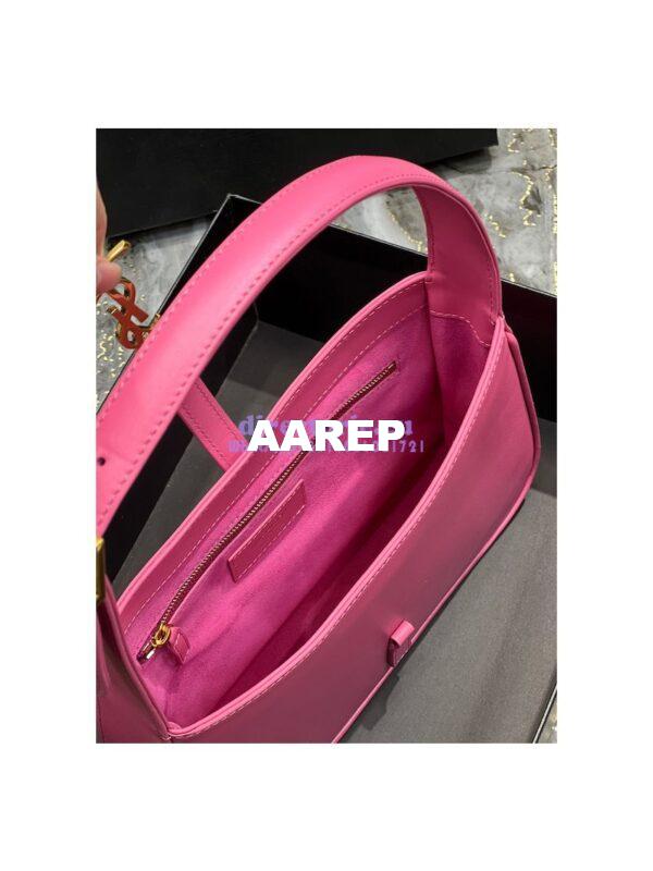 Replica YSL Saint Laurent Le 5 à 7 hobo bag in Pink calfskin Smooth leather 11