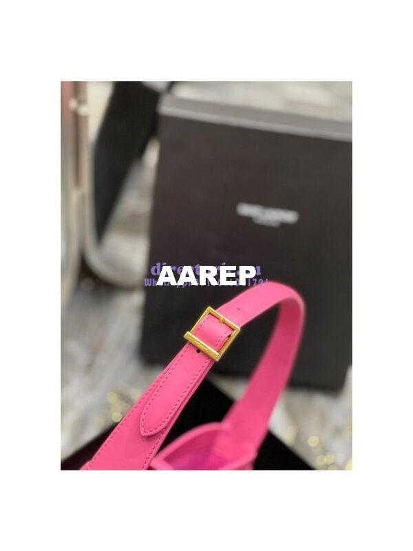 Replica YSL Saint Laurent Le 5 à 7 hobo bag in Pink calfskin Smooth leather 12