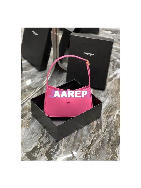 Replica YSL Saint Laurent Le 5 à 7 hobo bag in Pink calfskin Smooth leather 16