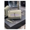 Replica YSL Saint Laurent Medium Sunset Monogram Crocodile embossed bag in Blanc w Gold Hardware 2