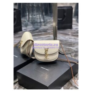 Replica Saint Laurent YSL Kaia Satchel In Smooth Vintage Leather 619740 Milk