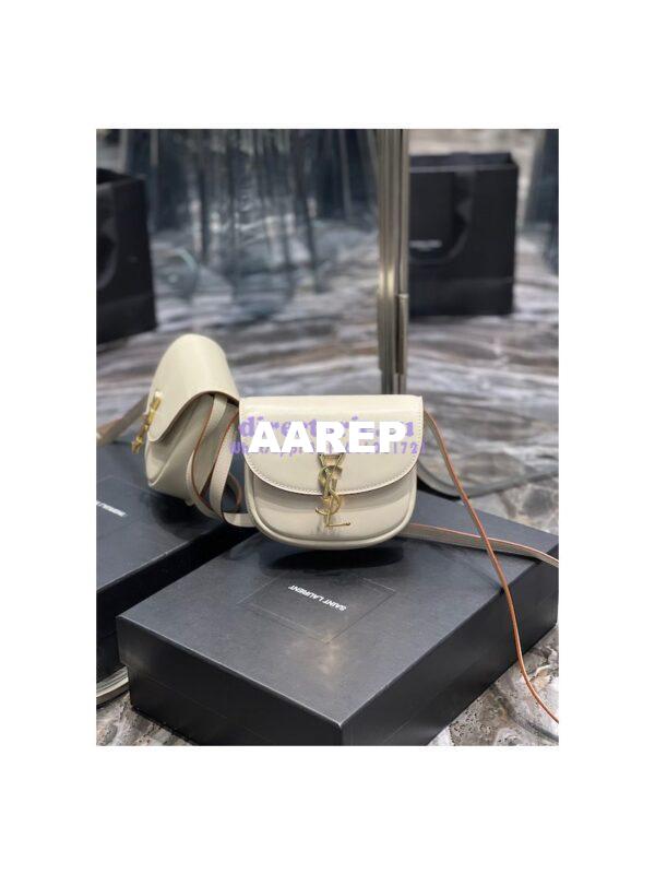 Replica Saint Laurent YSL Kaia Satchel In Smooth Vintage Leather 619740 Milk 3
