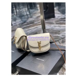 Replica Saint Laurent YSL Kaia Satchel In Smooth Vintage Leather 619740 Milk 2