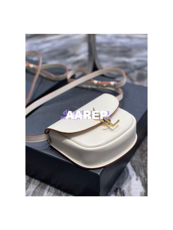 Replica Saint Laurent YSL Kaia Satchel In Smooth Vintage Leather 619740 Milk 8