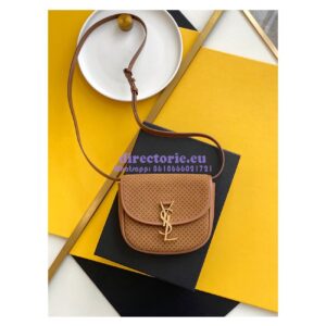 Replica Saint Laurent YSL Kaia Satchel In Print Suede 619740 Brun