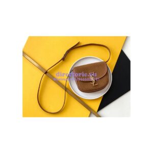Replica Saint Laurent YSL Kaia Satchel In Print Suede 619740 Brun 2