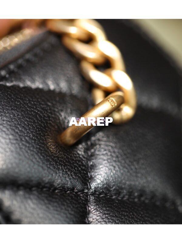 Replica Chanel 23C Mini Vanity With Camellia Crush Charm Chain in Lambskin AP3300 Black 9