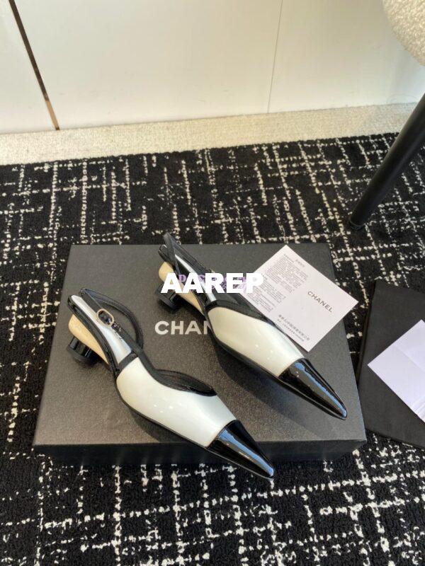 Replica Chanel 24C Coco Slingback Patent Calfskin with Tip Toe G45376 24