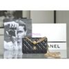 Replica Chanel 23C Mini Vanity With Camellia Crush Charm Chain in Lambskin AP3300 Black