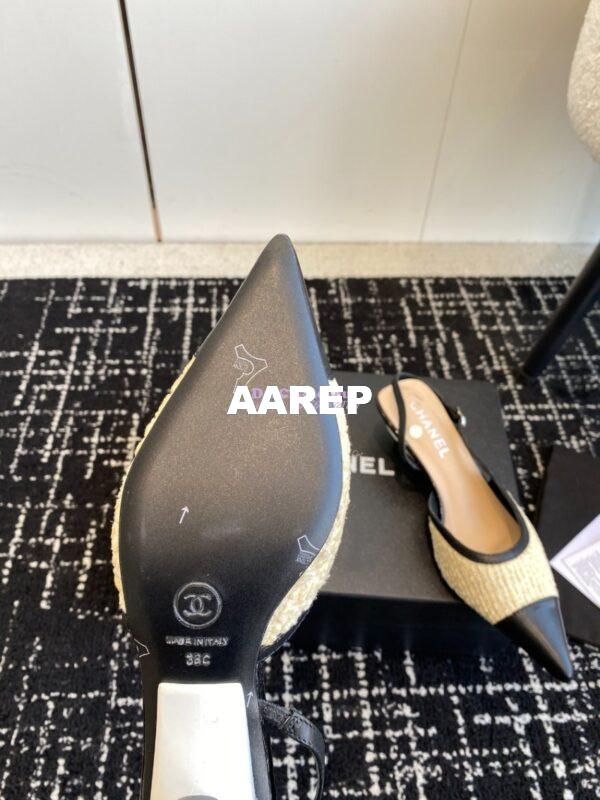 Replica Chanel 24C Coco Slingback Tweed & Patent Calfskin with Tip Toe G45376 19