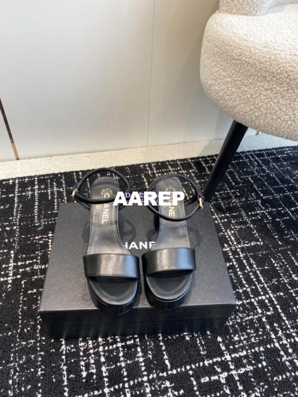 Replica Chanel Shiny Calfskin Sandals 90 mm G45365 5