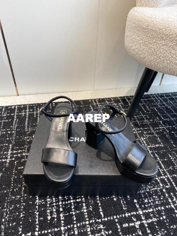 Replica Chanel Shiny Calfskin Sandals 90 mm G45365 9
