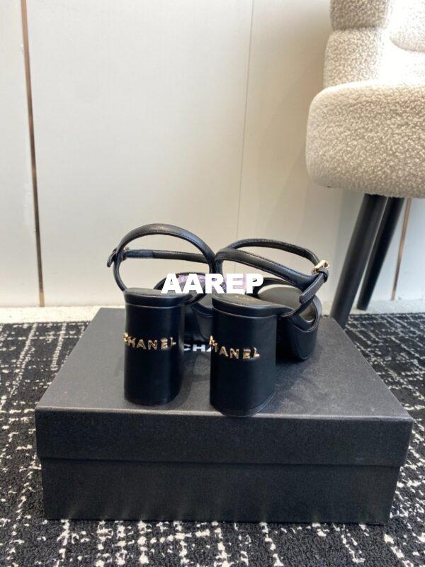 Replica Chanel Shiny Calfskin Sandals 90 mm G45365 11