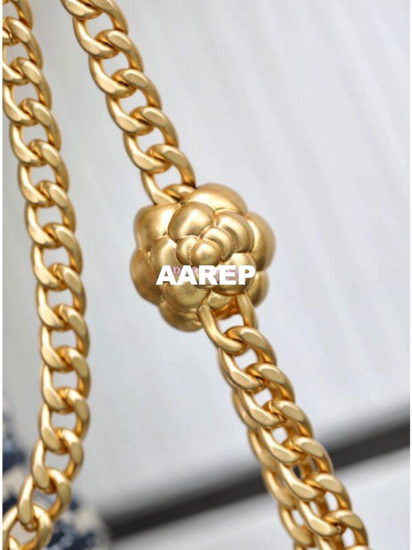 Replica Chanel 23C Camellia Crush Wallet On Chain Lambskin  AP3297 Cloud Blue 7