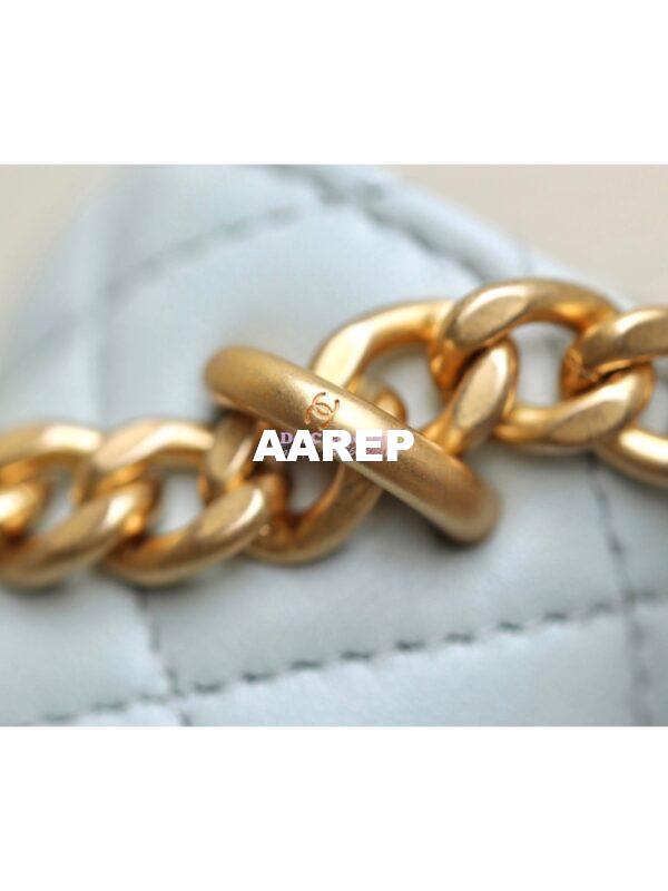 Replica Chanel 23C Camellia Crush Wallet On Chain Lambskin  AP3297 Cloud Blue 9
