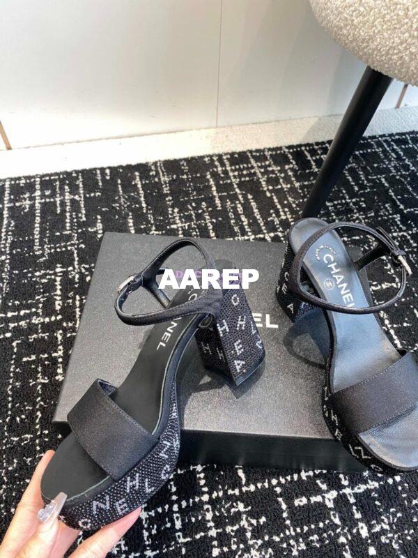 Replica Chanel Grosgrain & Diamanté Sandals 90 mm G45365 9