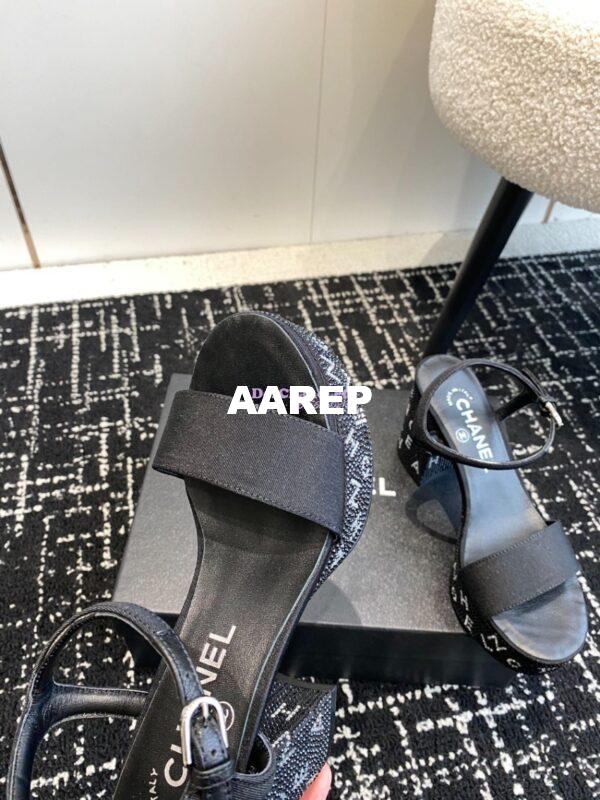 Replica Chanel Grosgrain & Diamanté Sandals 90 mm G45365 10