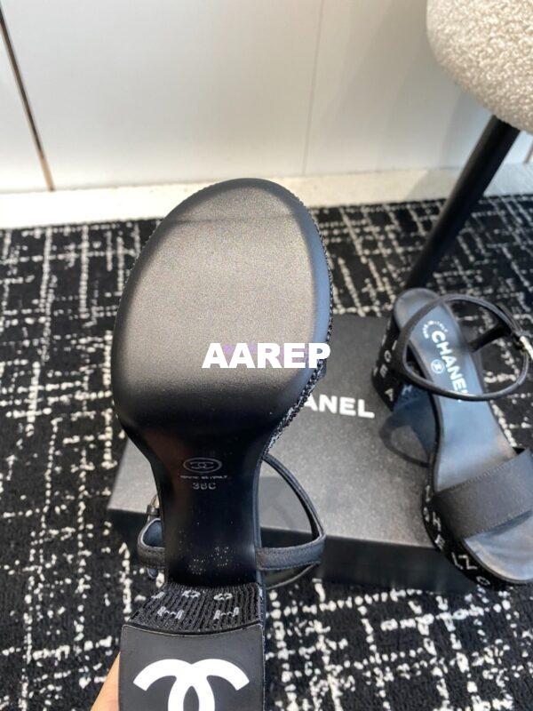Replica Chanel Grosgrain & Diamanté Sandals 90 mm G45365 12