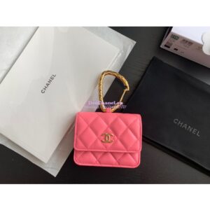 Replica Chanel Jewel Hook Card Holder AP2397 Pink 2