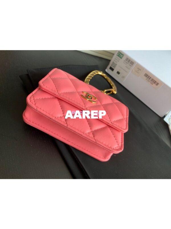 Replica Chanel Jewel Hook Card Holder AP2397 Pink 6