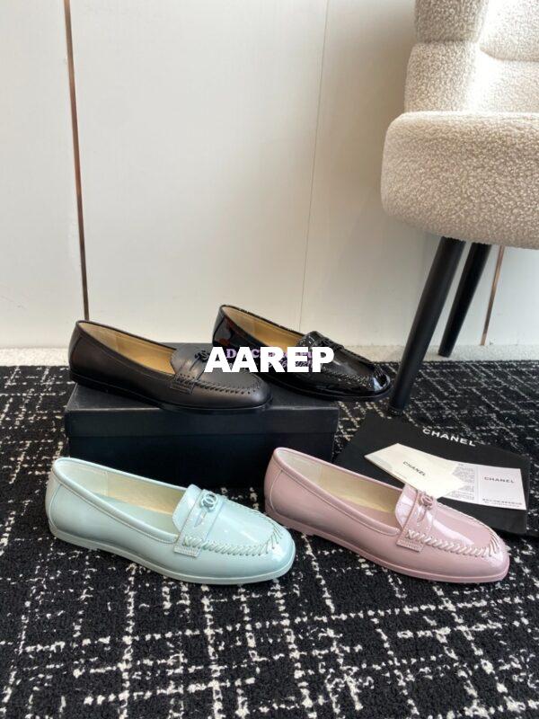 Replica Chanel Moccasins Patent Calfskin G45409