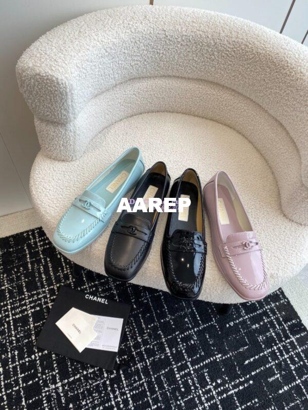 Replica Chanel Moccasins Patent Calfskin G45409 2