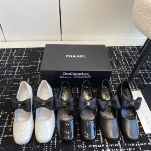 Replica Chanel Mary Jane Calfskin & Grosgrain Heel 60mm G45356 2