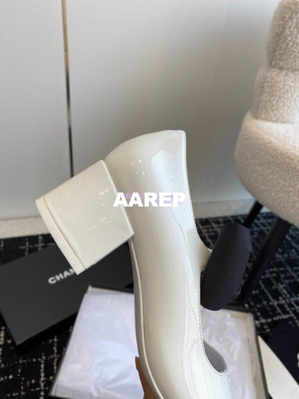 Replica Chanel Mary Jane Calfskin & Grosgrain Heel 60mm G45356 5