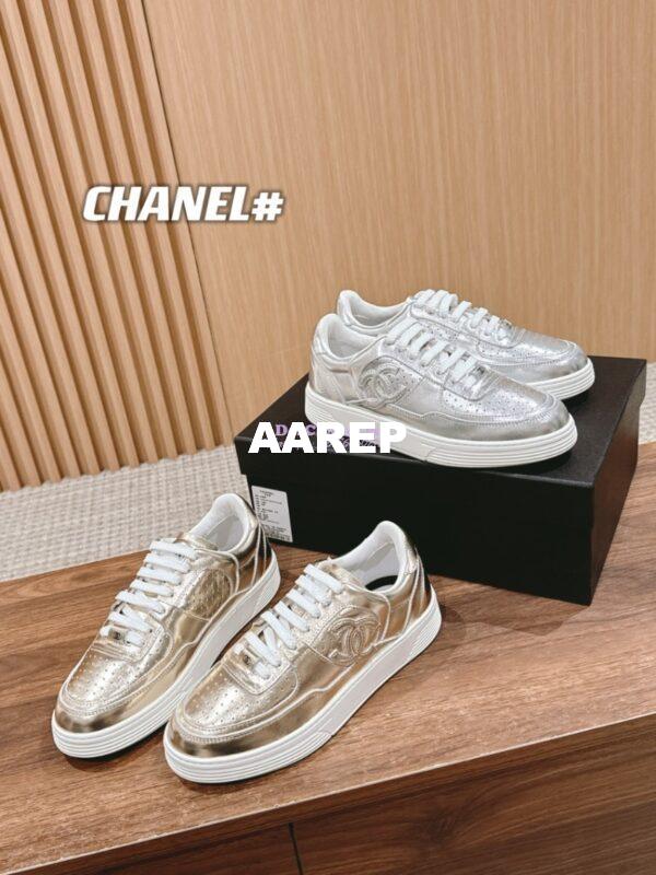 Replica Chanel Metallic Calfskin Trainer G45079