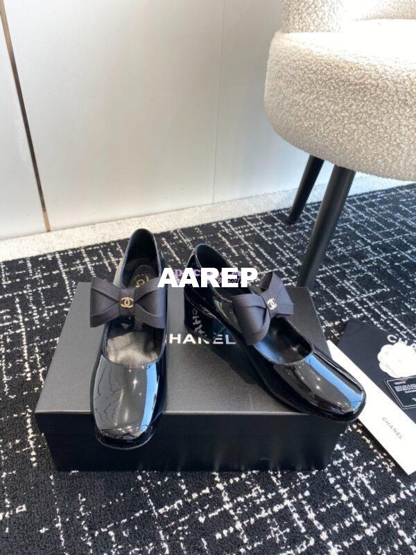 Replica Chanel Mary Jane Calfskin & Grosgrain Heel 60mm G45356 13