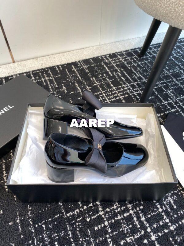 Replica Chanel Mary Jane Calfskin & Grosgrain Heel 60mm G45356 16