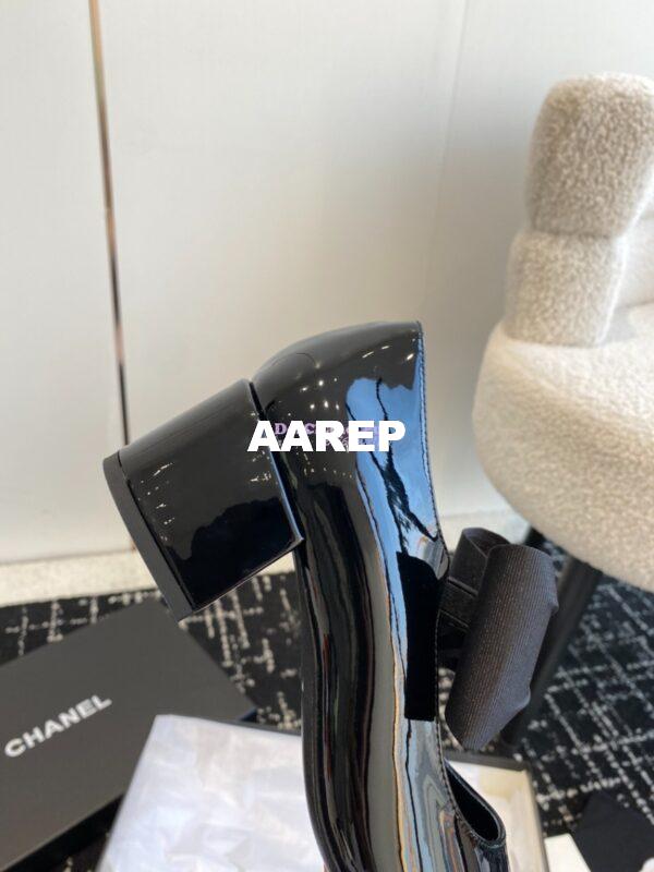 Replica Chanel Mary Jane Calfskin & Grosgrain Heel 60mm G45356 17