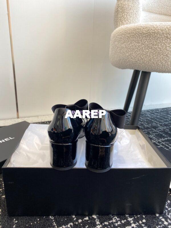 Replica Chanel Mary Jane Calfskin & Grosgrain Heel 60mm G45356 18