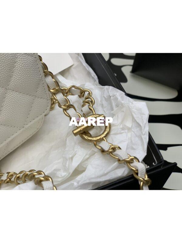 Replica Chanel Wallet on Chain in Pearly Grained Calfskin AP3479 White 5