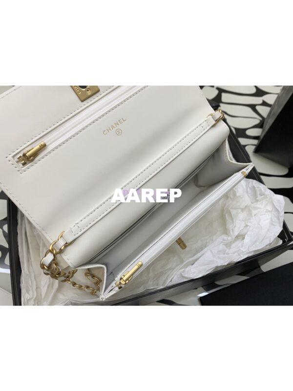 Replica Chanel Wallet on Chain in Pearly Grained Calfskin AP3479 White 8