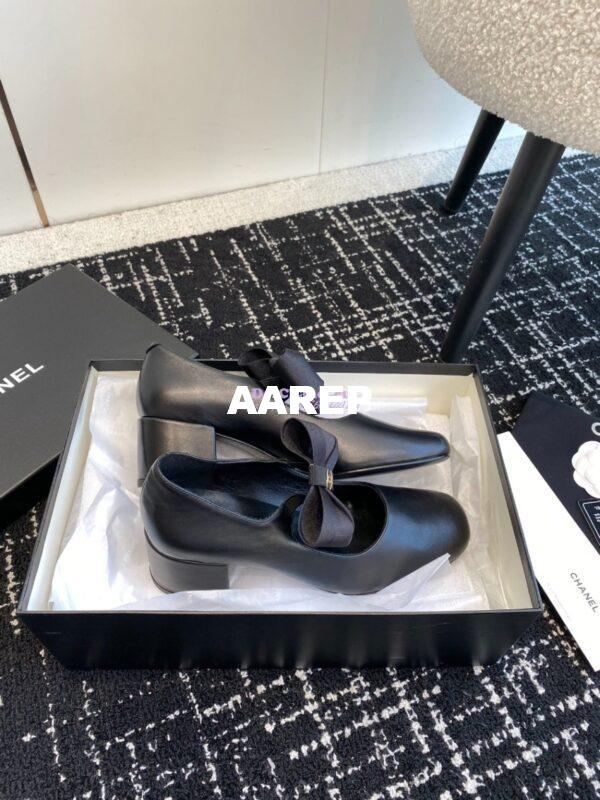 Replica Chanel Mary Jane Calfskin & Grosgrain Heel 60mm G45356 23