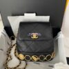 Replica Chanel Cruise Quilted Logo Maxi Bowling Bag in Calfskin AS3718 Black